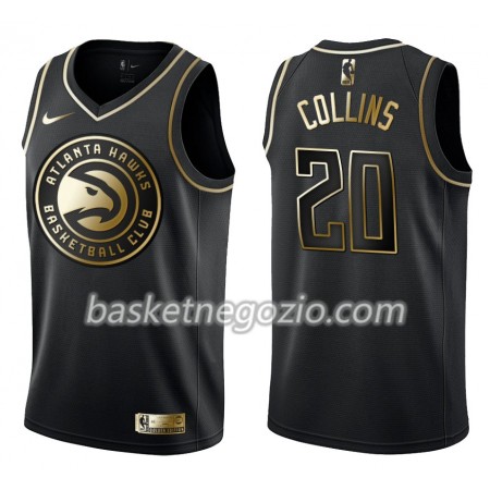 Canotte Uomo Atlanta Hawks John Collins 20 Nike Nero Golden Edition Swingman